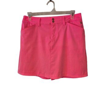 Lilly Pulitzer Sybil Cockatoo Luxletic Hot Pink Golf Skort Size 12